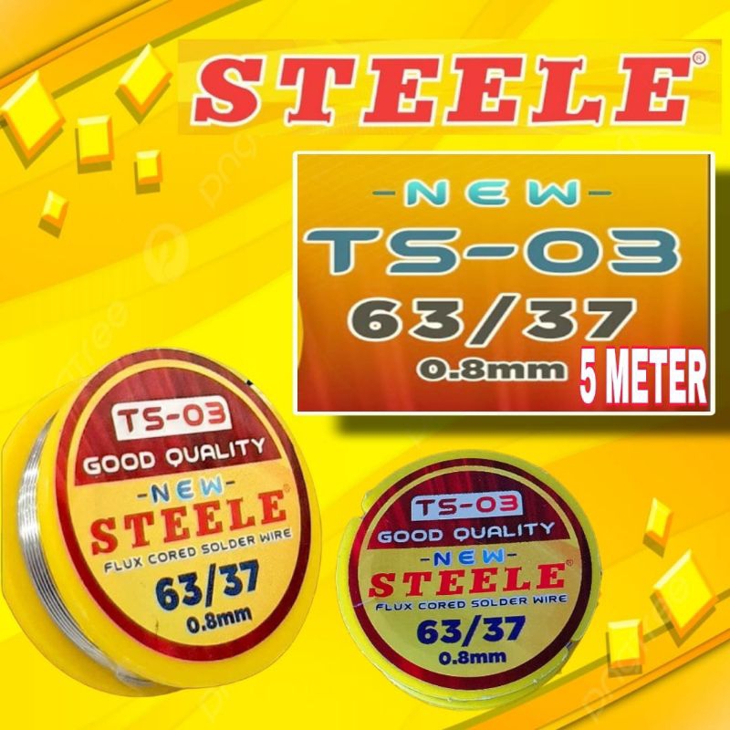 TIMAH SOLDER / TIMAH SOLDER / TIMAH STEELE TS-01 gulungan kecil 1,8m