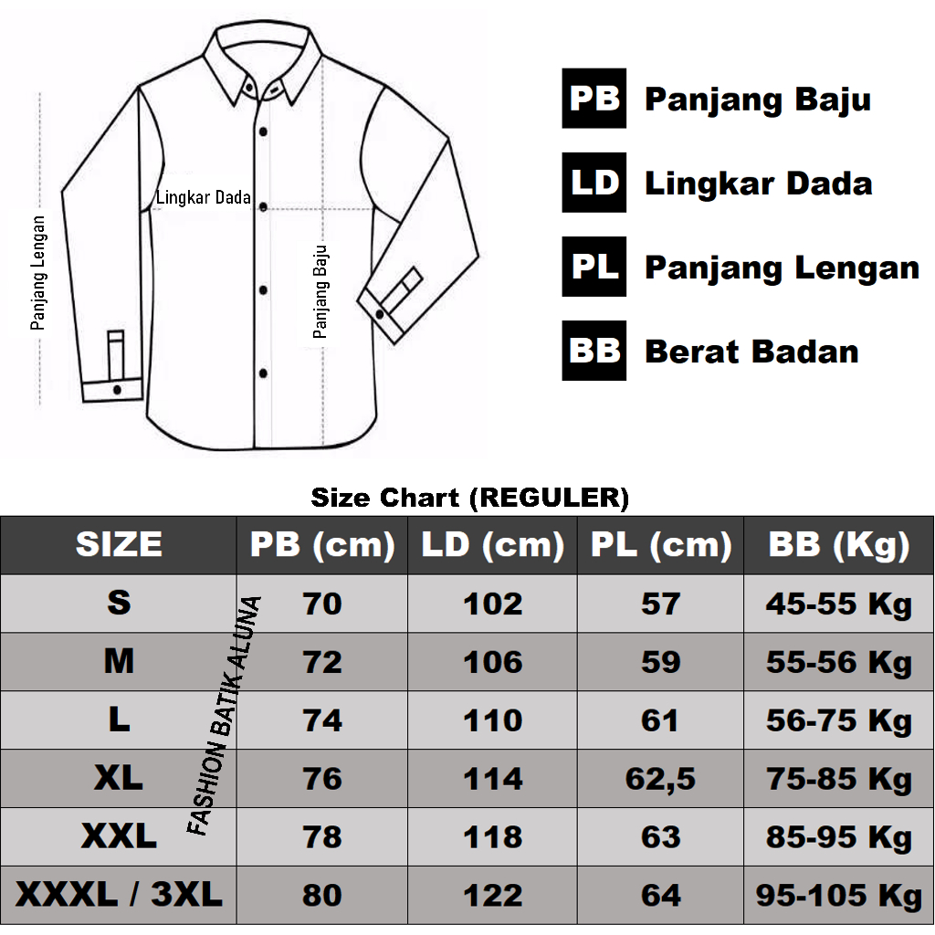 Atasan Batik Pria Lengan Panjang Baju Kemeja Batik Pria Lengan Panjang Premium Jumbo ASD 102