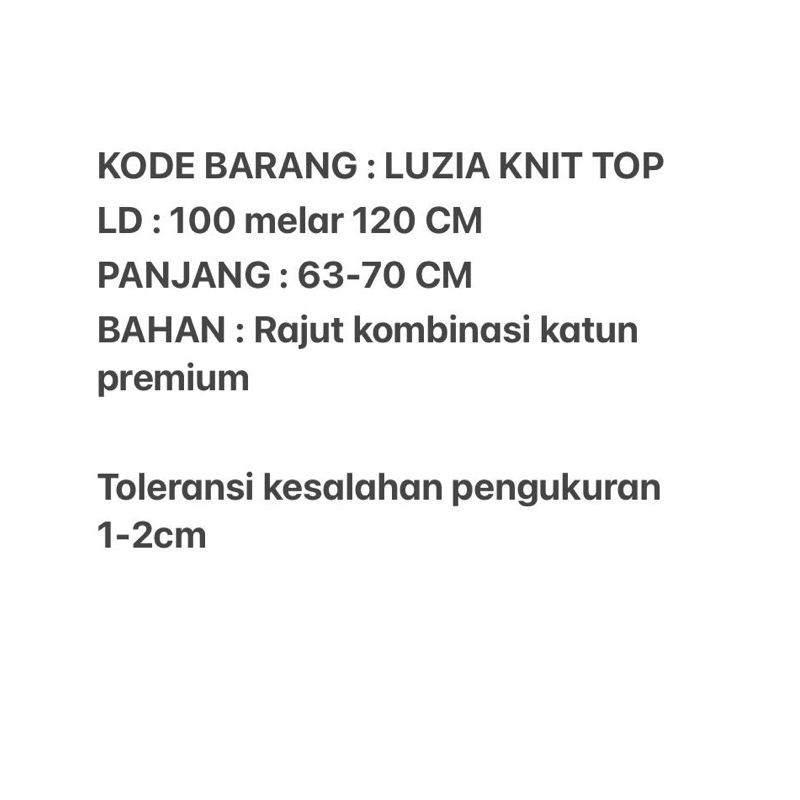 youngmoodis Luzia Knit blouse rajut kombinasi katun premium