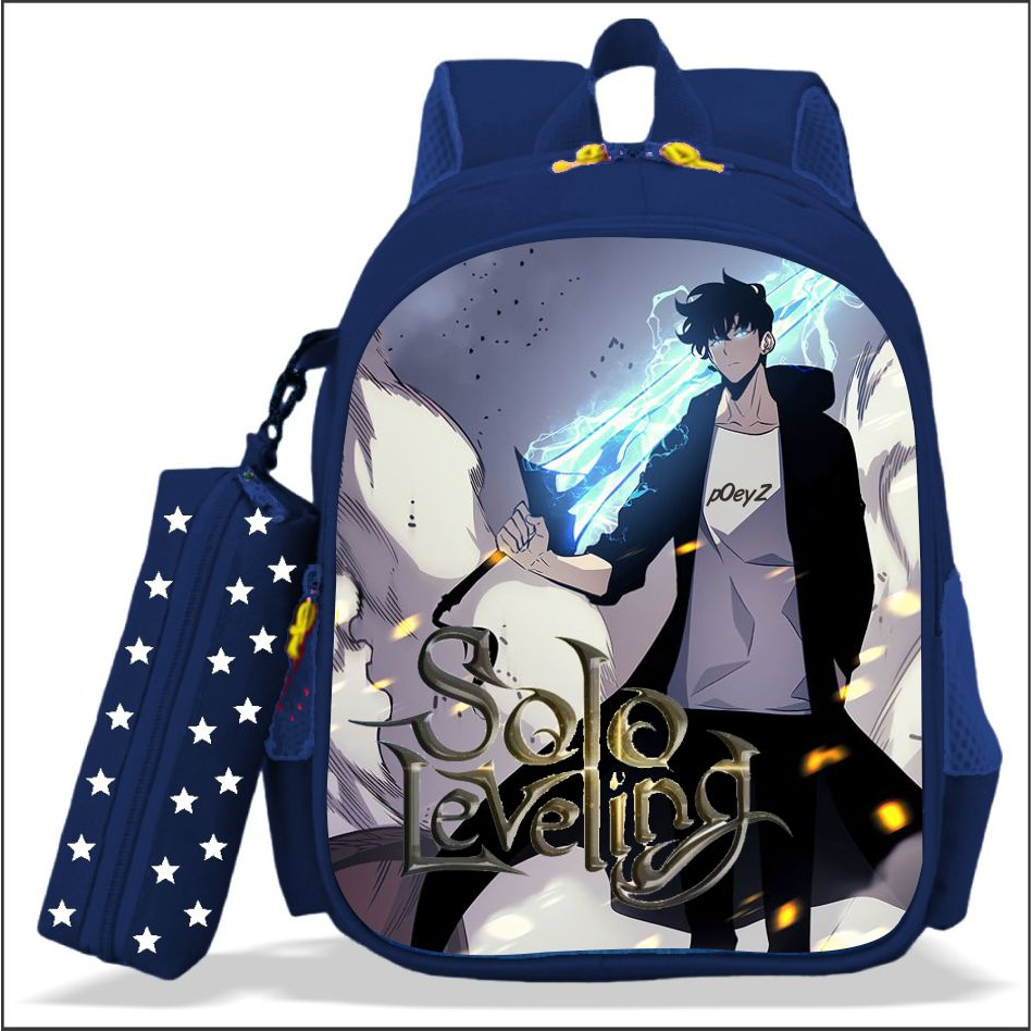 Tas Ransel Sekolah Anak Laki-Laki TK dan SD Karakter Anime SOLO LEVELING Kualitas PREMIUM Bisa COD B