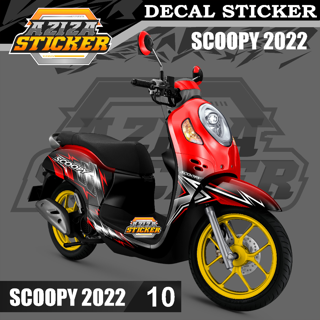Aziza Sticker - Decal Stiker Scoopy Full body 2021 2022 - Dekal Stiker Scoopy yang lagi viral desain