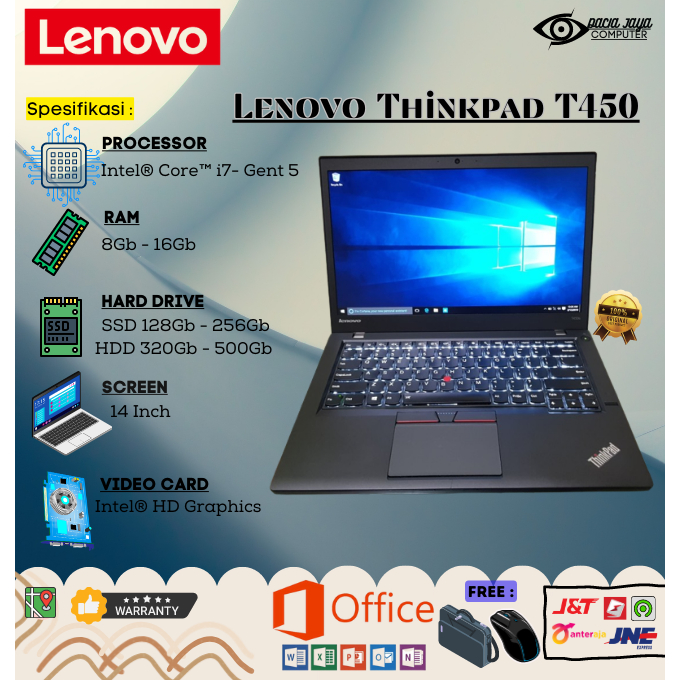 Lenovo Thinkpad T450 E450 L450 Core i5/i7 RAM 8Gb SSD 256Gb MURAH BERGARANSI
