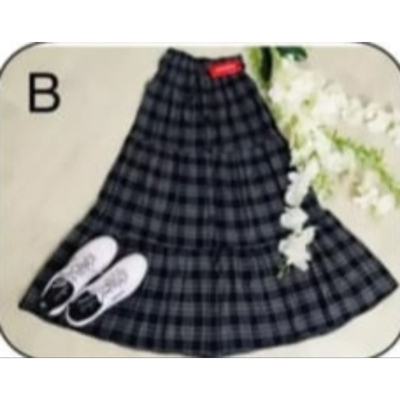 rok kotak cringcle terbaru/bawahan anak usia 3-20 tahun/rok cringcle airflow/ rok susun motif kotak/