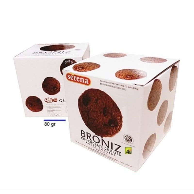 

BISKUIT SERENA BRONIZ CHOCOLATE COOKIES 80 GRAM