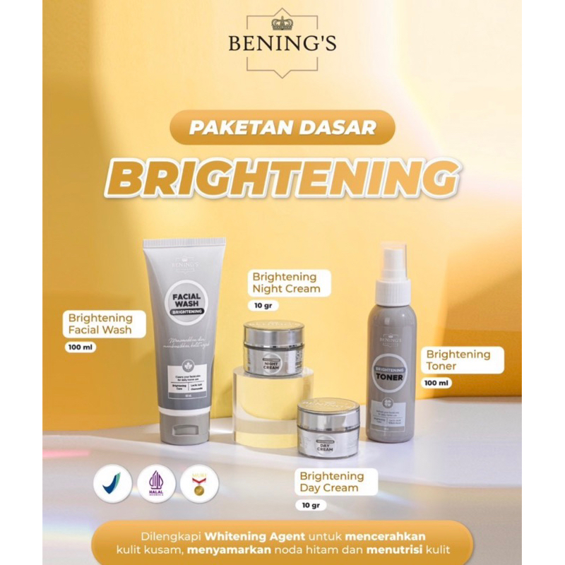 NEW PAKET BRIGHTENING BENINGS SKINCARE BY DR. OKY PRATAMA