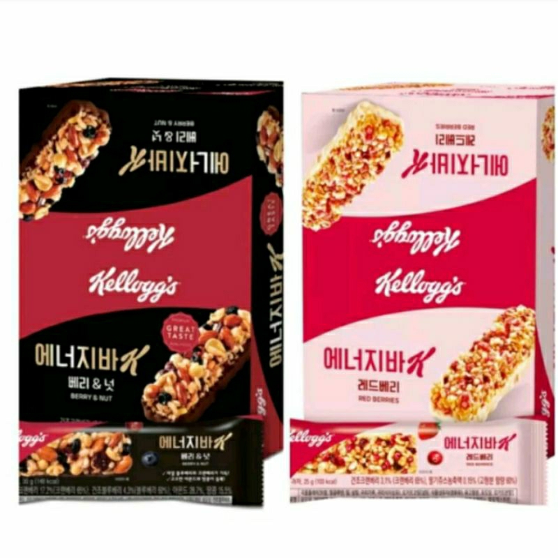 

2 PACK Kelloggs Energy Bar Korea / Kelloggs Cereal / Cereal Bar PROMO
