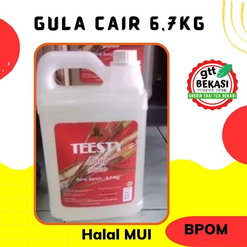 

Gula Cair (Gula Tebu) Teesty Sirup Gula Cair 6,7Kg BPOM