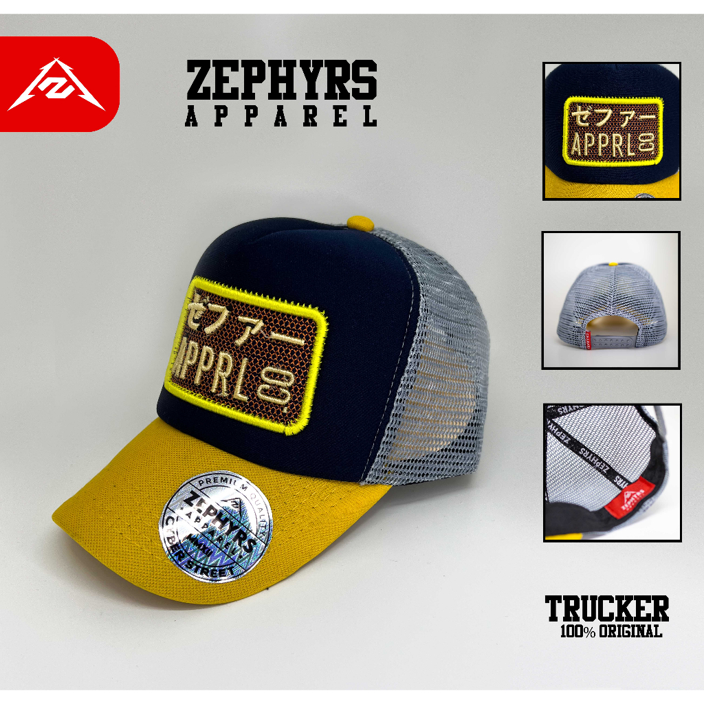 TOPI TRUCKER BORDIR ZEPHYRS KANJI JAPAN