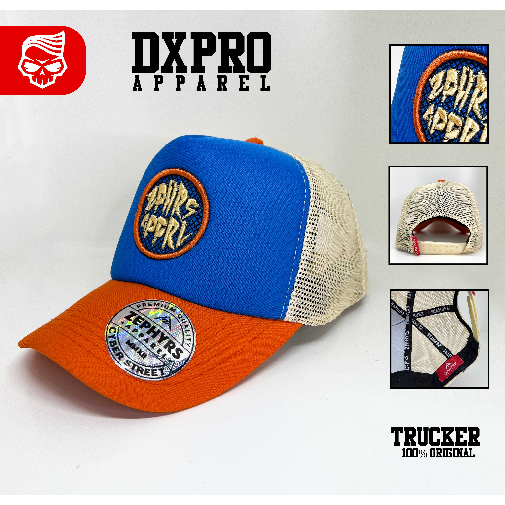 Topi Bordir Trucker Zephyrs Round