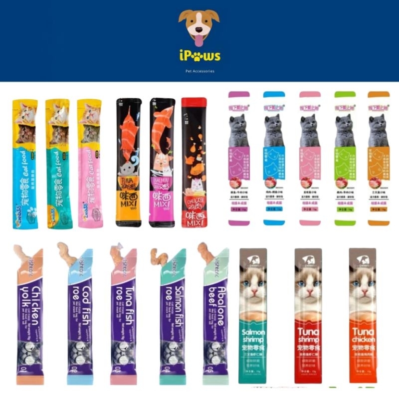 CEMILAN KUCING CAT FOOD CREAMY CAT TREATS SNACK SEMUA MERK ISHTAR CREAMY CAT SNACK / PEIEN CREAMY CA