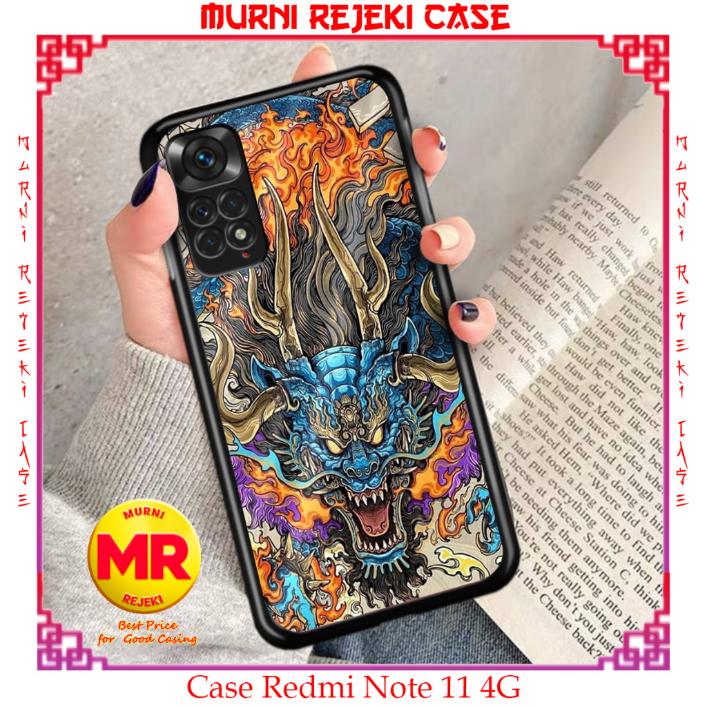 Casing Hp Redmi Note 11 4g Case Redmi Note 11 4g Motif DRAGON Case lucu Casing Redmi Case Anime Soft