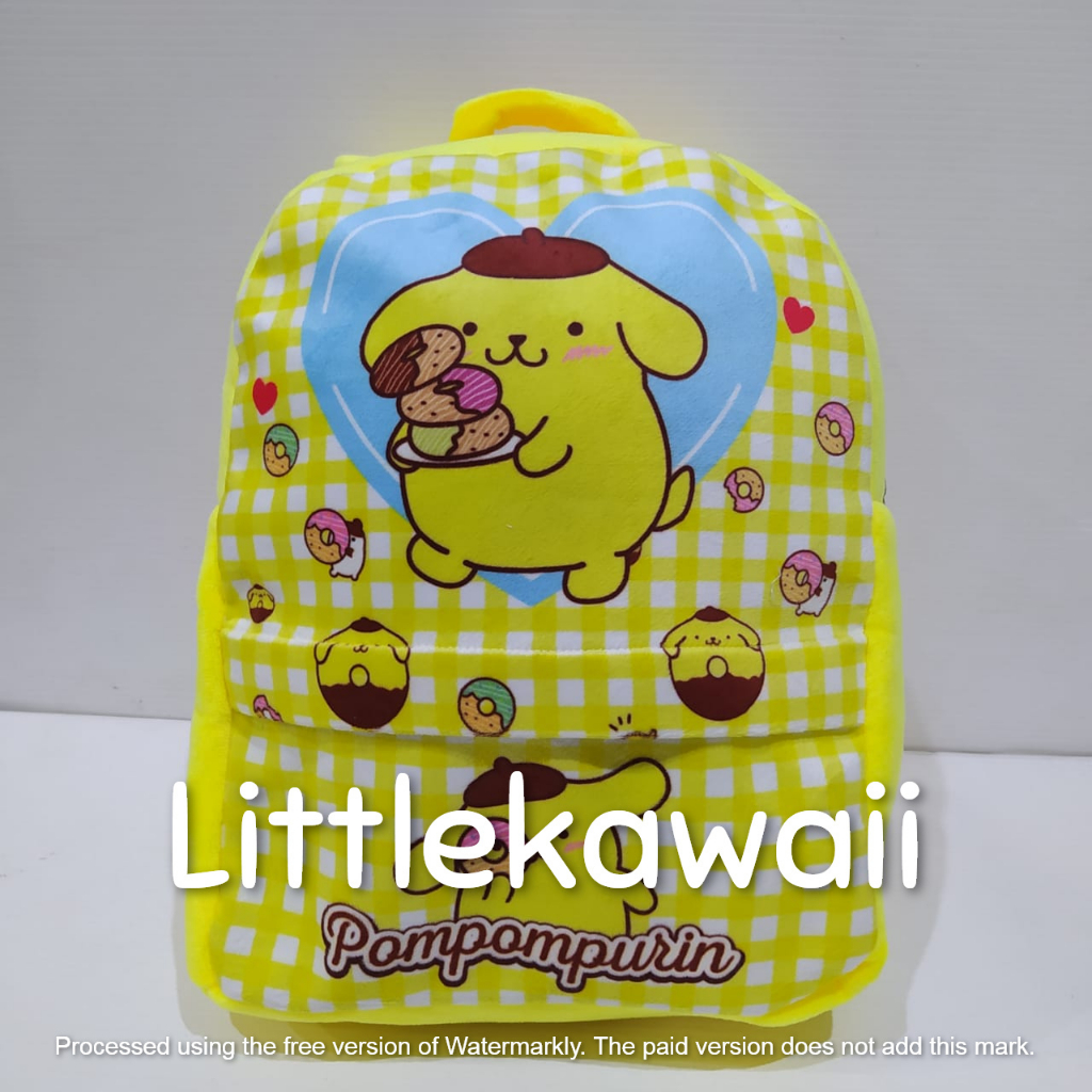 LK/Tas Ransel Boneka Sekolah Fashion Anak Perempuan Laki Laki Nya Melody Kuromi Cinnamoroll Pompompurin Soft Cute Unofficial