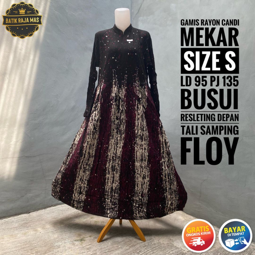 Gamis Wanita Terbaru 2023 Kekinian Simpel Elegan Syari Raya Lebaran Busui Friendly Resleting Depan R