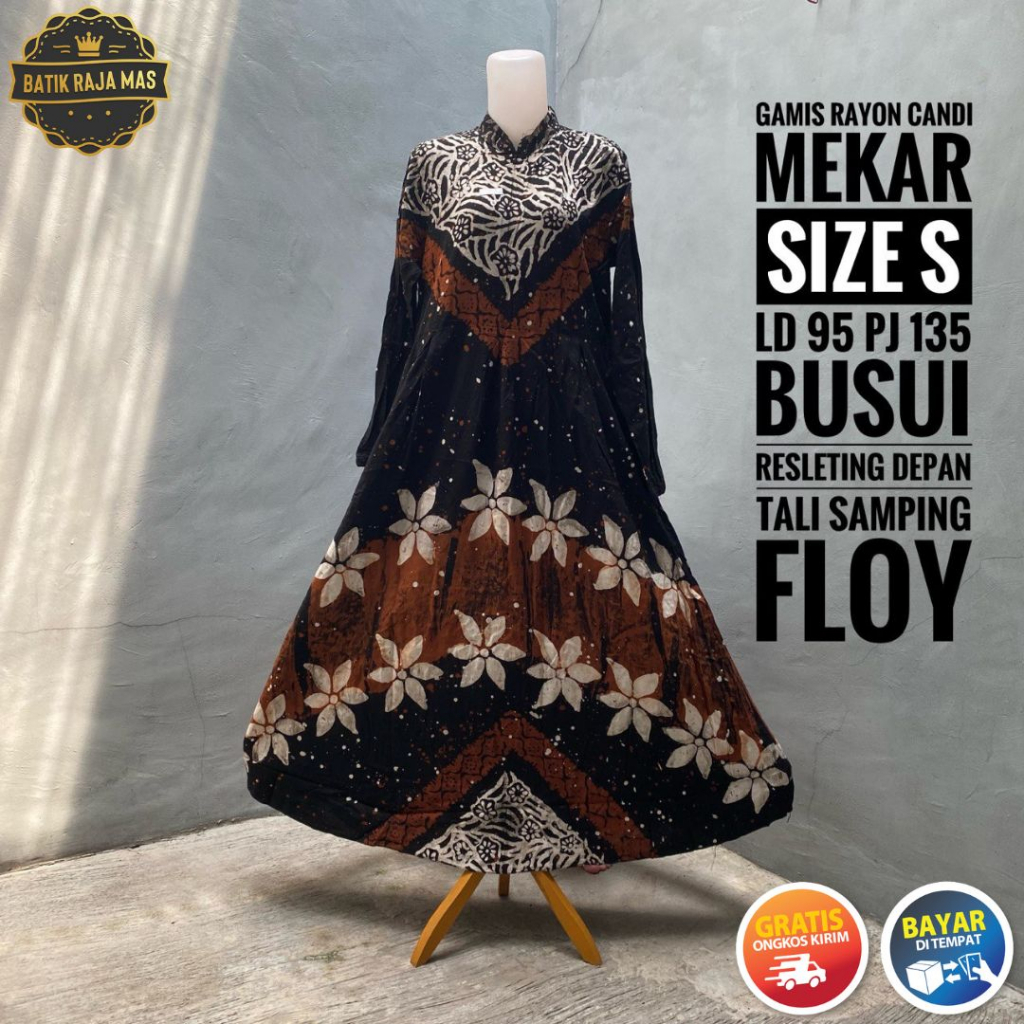 Baju Gamis Wanita Dewasa Terbaru 2023 Kekinian Syari Raya Lebaran Rayon Premium Busui Friendly Resle