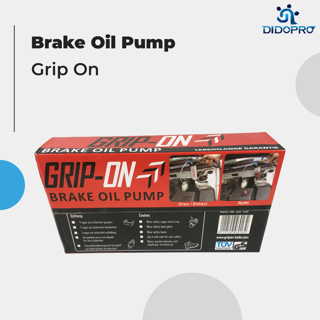 GRIP ON 60-132 Brake Oil Pump Fluid Bleeder Alat Kuras Minyak Rem Bleeding Mobil Motor