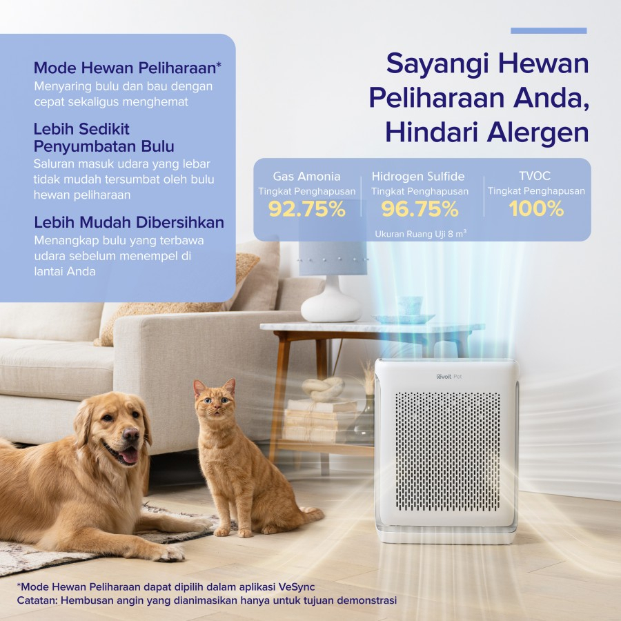 Levoit Vital 200S Pet Care Air Purifier True HEPA H13 Filter - Garansi