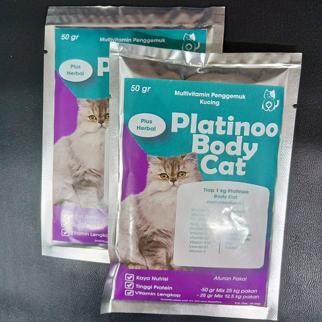 Platinoo Body Cat fattener Vitamin Penggemuk Kucing Terbaik bukan Body Fat