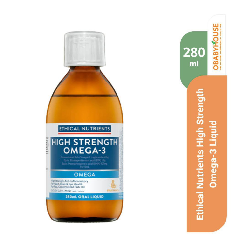 Ethical Nutrients High Strength Omega-3 Liquid 280ml - Fruit Punch