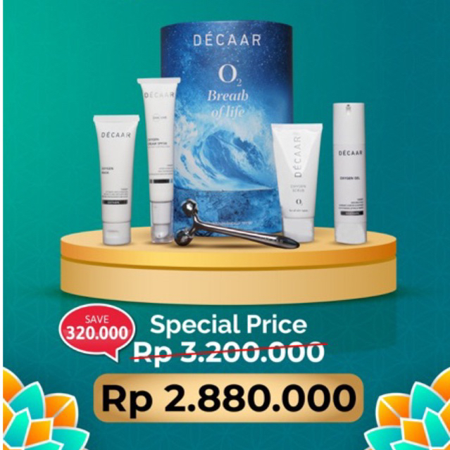 Decaar Breath Of Life Oxygen Kulit Oxy Decar Gel Mask Scrub Cream