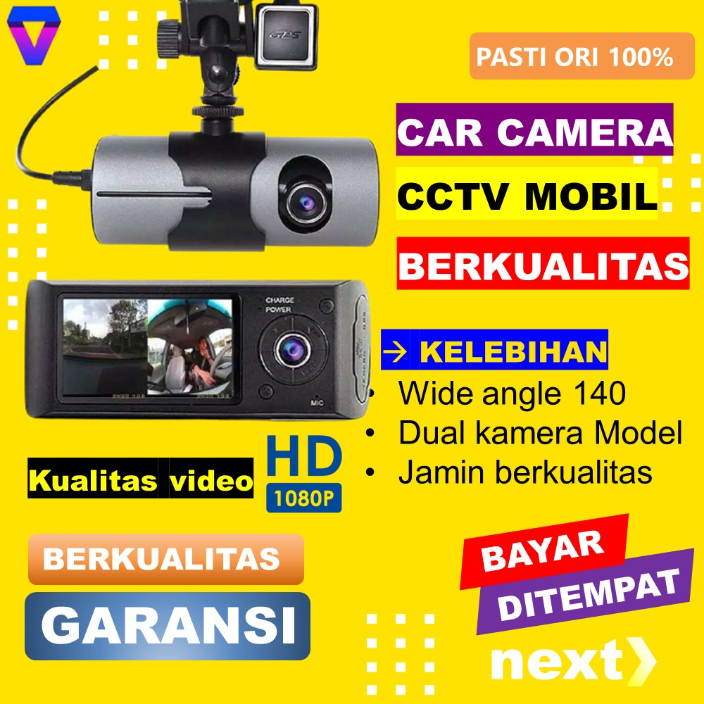 Dashcam Mobil Depan Belakang Kamera Mobil dash cam Camcorder Dual Lens Full HD 1080P JS142