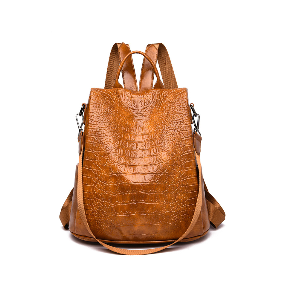 Tas Ransel Kulit Wanita Warna Coklat