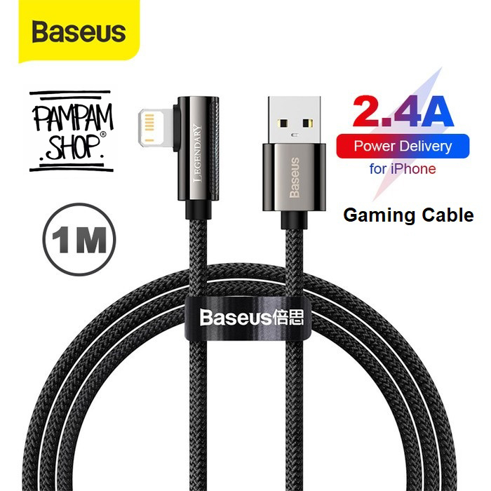 Baseus Legendary Elbow Kabel Data USB to Lightning Charger Iphone 2.4A