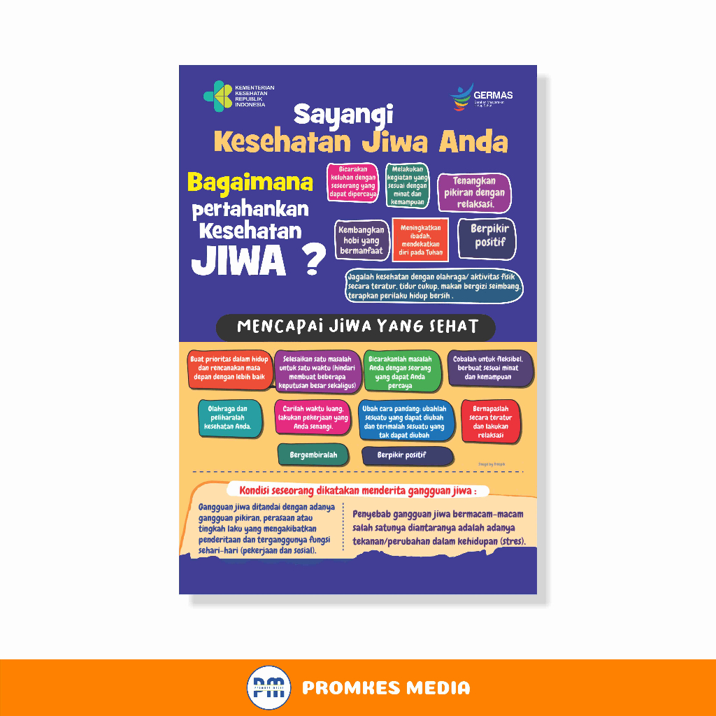 

Poster Kesehatan, Sayangi Kesehatan Jiwa Anda