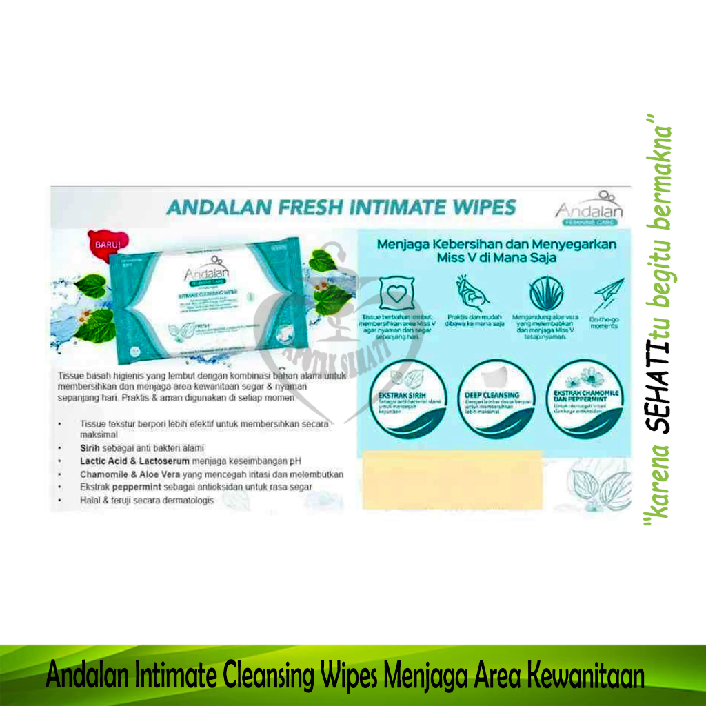 Andalan Feminine Care Wipes Membersihkan Menjaga Kewanitaan