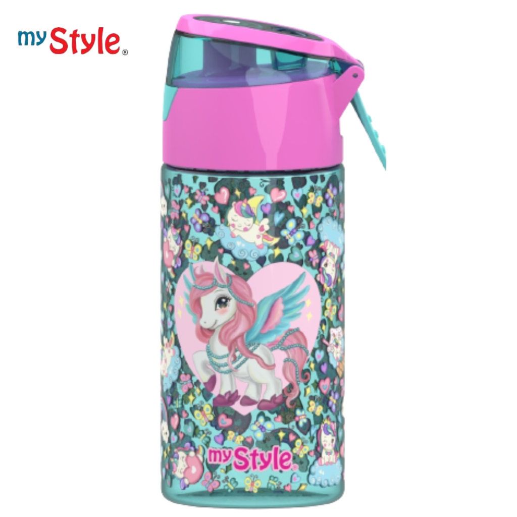 My Style TM 1157  Junior Mist Spray & Drink TRITAN Bottle 450ml for Girls - Botol Minum Teguk Dan Se