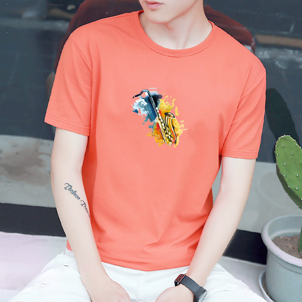 Kaos Pria Distro Kaos Oblong pria Dewasa Baju Atasan Pria Dan Wanita Lengan Pendek SAXOPHONE Tshirt 