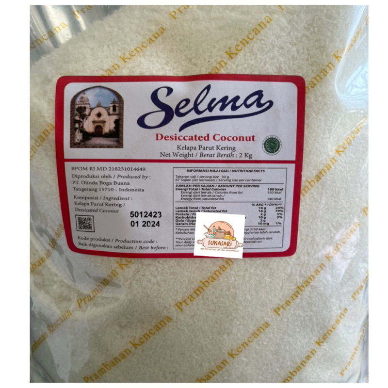 

Selma Coconut dessicated 250gr kelapa kering parut