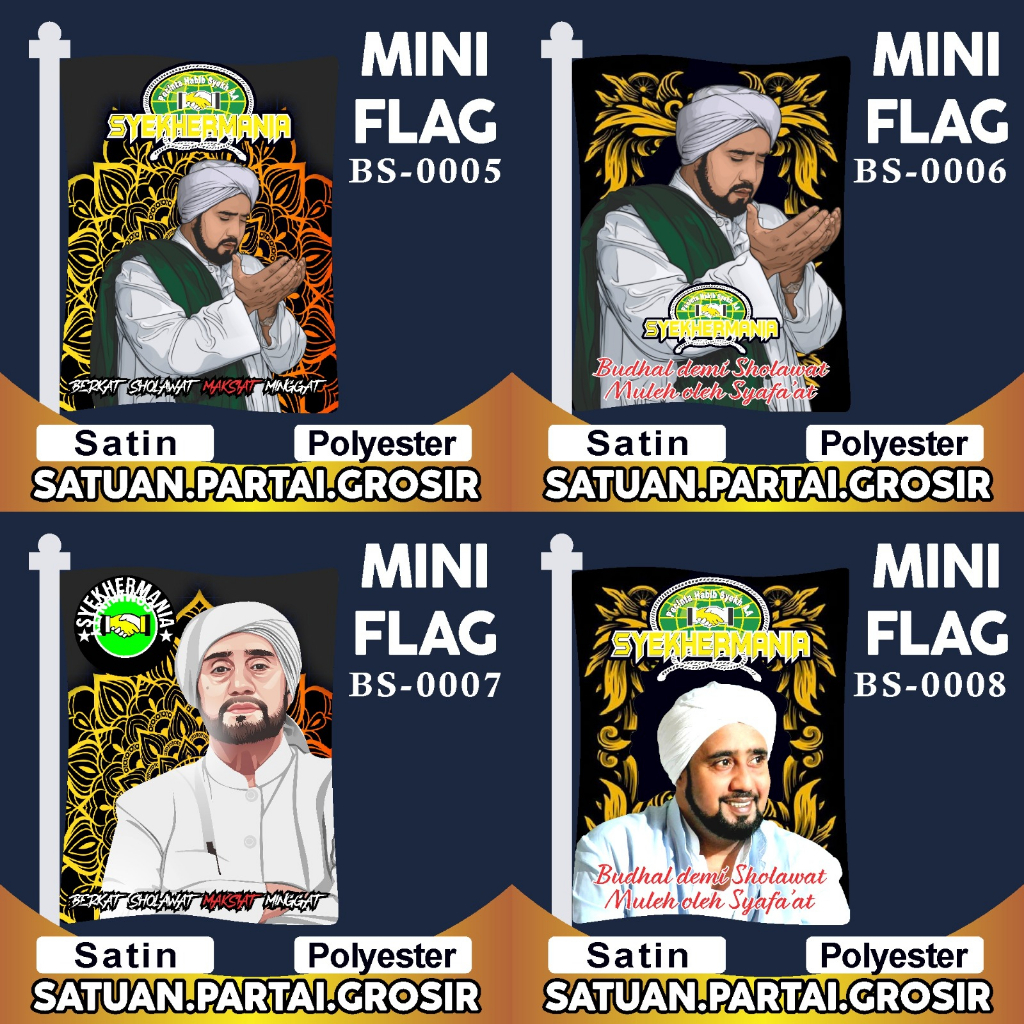 CETAK MINIFLAG SYEKHERMANIA BERKAT SHOLAWAT/MINI FLAG CUSTOM SYEKHERMANIA TERMURAH