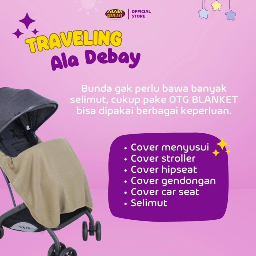 On The Go Blanket Selimut Bayi | Hoodie Blanket Texture Series