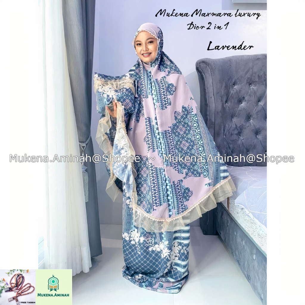 MUKENA DEWASA MAXMARA SILK LUXURY 2IN1 PREMIUM RENDA TILE