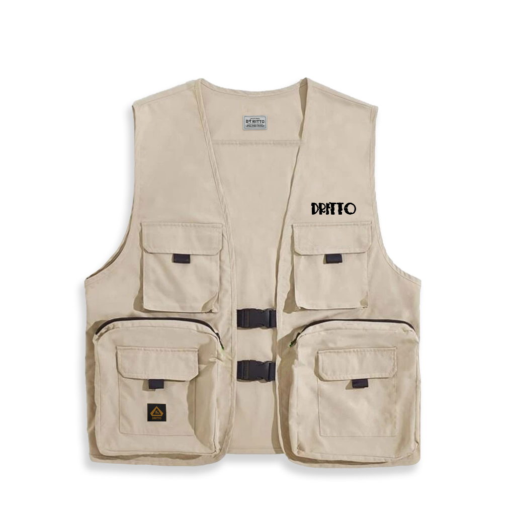 Dritto Vest - Rompi &quot;CORATO&quot; Vest Unisex - Cream