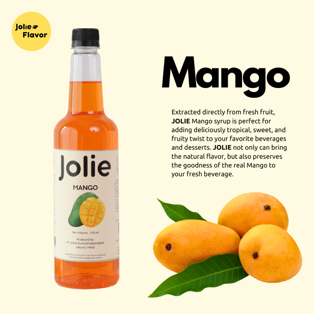 

Jolie Mango Syrup / Sirup Mango 750 ml