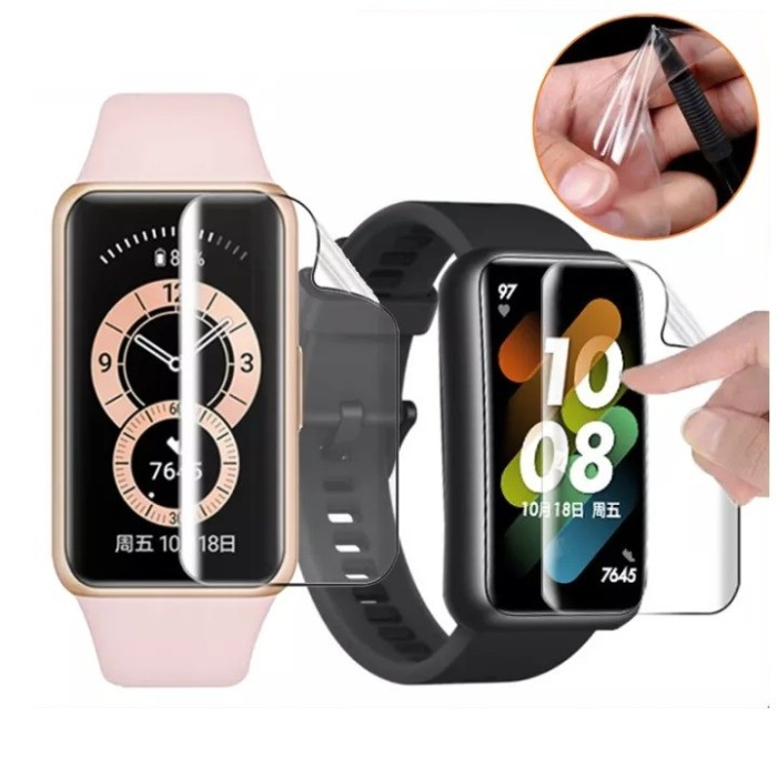 Huawei Band 8 / Band 7 / Band 6 / Honor Band 6 Anti Gores Hydrogel Clear Screen Guard Protector Plastik Jelly Bening Band6 Band7