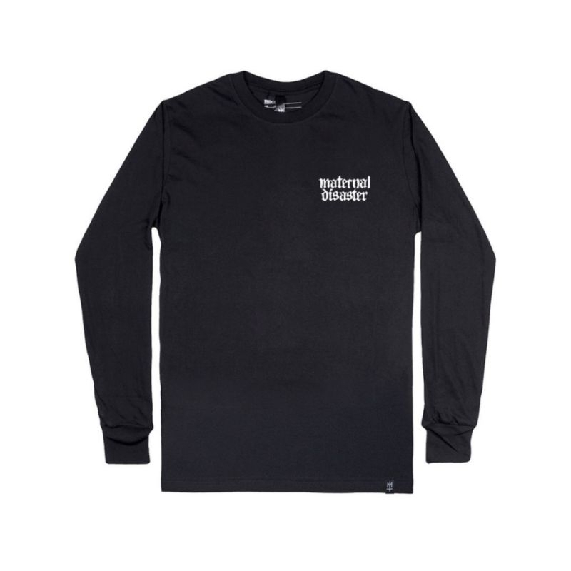 Maternal disaster T-shirt Longslavee Best Logo Hitam putih