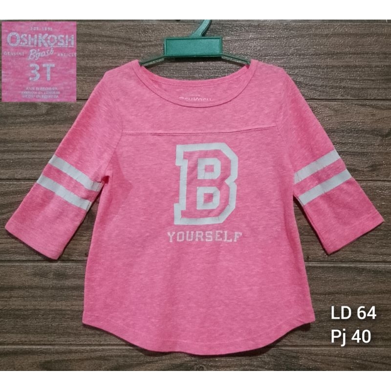 PL kaos anak perempuan 3 tahun brand OshKosh b'gosh