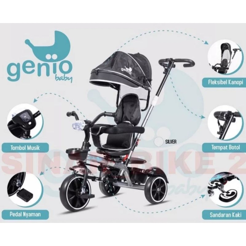 Sepeda roda tiga anak Genio baby carriage
