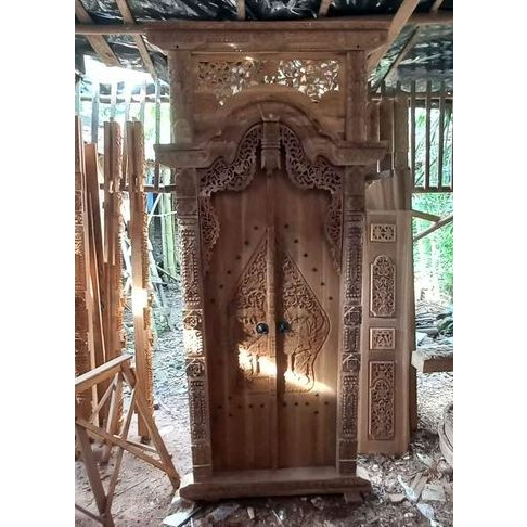 pintu gebyok ukir jati jepara ukuran kamar motif pintu kelir