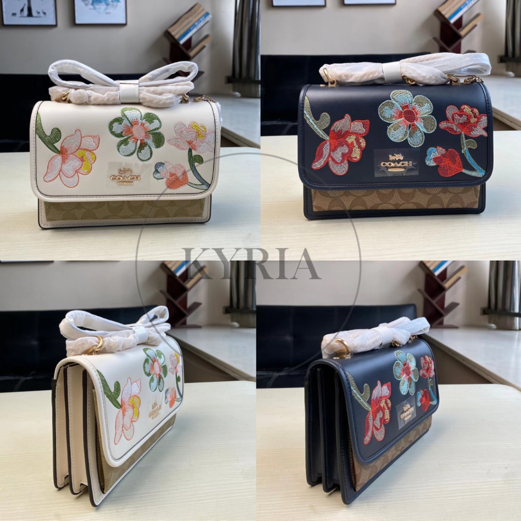 TAS WANITA WOMEN CH TAS SELEMPANG WANITA KLARE FLOWER EMBROIDERY CROSSBODY BAG 9230