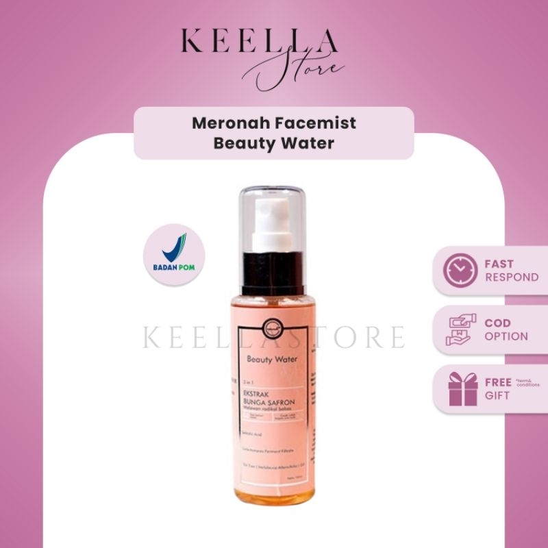 Beauty water 3in1 meronah facemist toner essence spray face mist menjaga kelembaban wajah