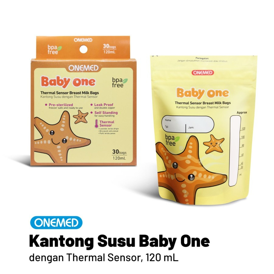 KANTONG ASI ONEMED 120 ML BOX ISI 30 PCS- KANTONG SUSU - BREAST MILK STORAGE ONEMED