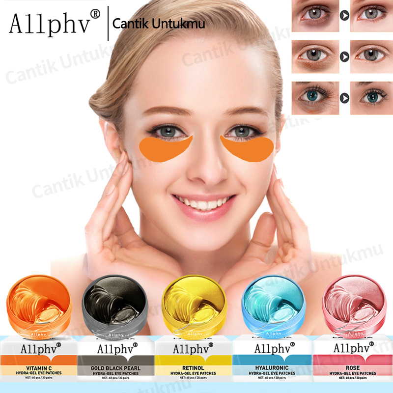 [Ori100%] ALLPHV Eye mask/Masker Mata - Masker mata panda bioaqua/ masker kantung mata ampuh -Vitamin C /collagen/Retinol /Rose/Hyaluronic 60pcs