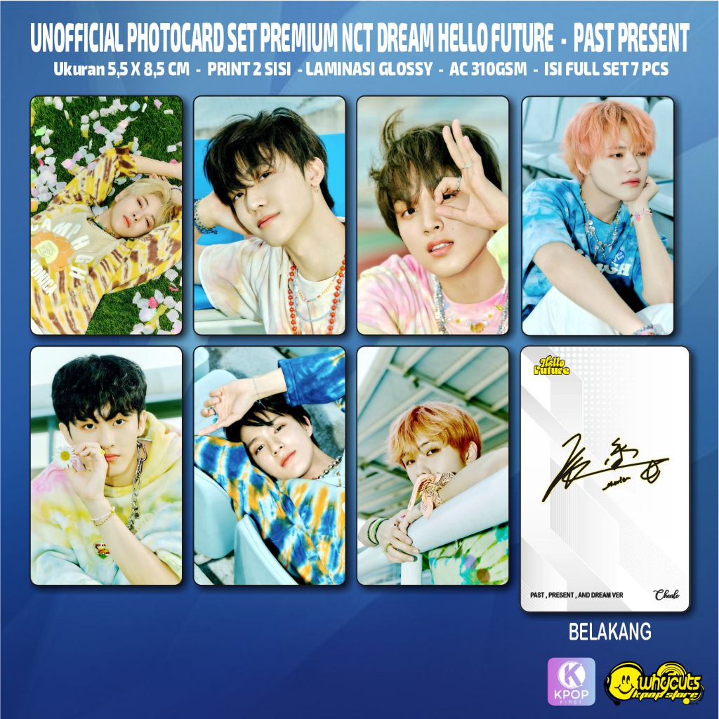Unofficial Photocard Set NCT DREAM Hello Future / Print 2 sisi / laminasi glossy / anti air / isi 7 pcs