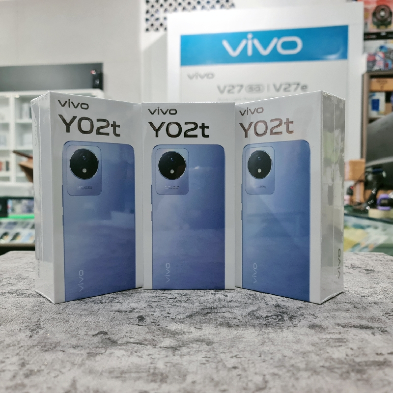 Vivo Y02t 4/64 GB Smartphone Handphone Android Original Garansi Resmi Vivo 1 Tahun BNIB