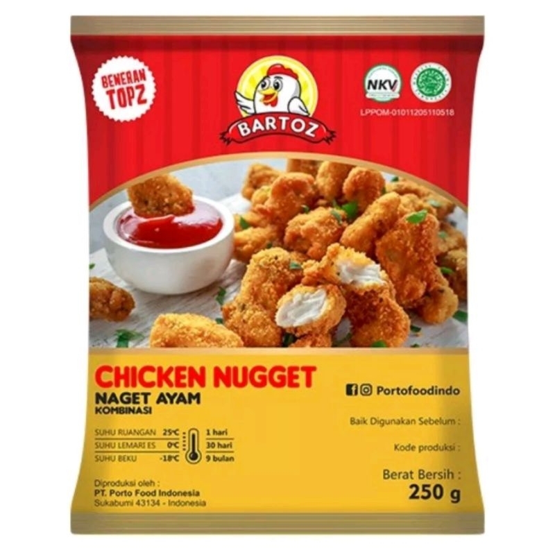 

BARTOZ CHICKEN NUGGET 250 gr / Naget Ayam BARTOZ