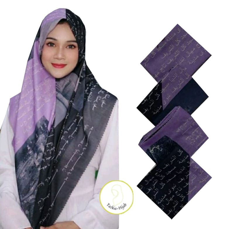 Cod Kerudung Hijab Man Ana Terbaru Hijab Segi Empat Motif Arab Motif Korea Koran Arab Terbaru