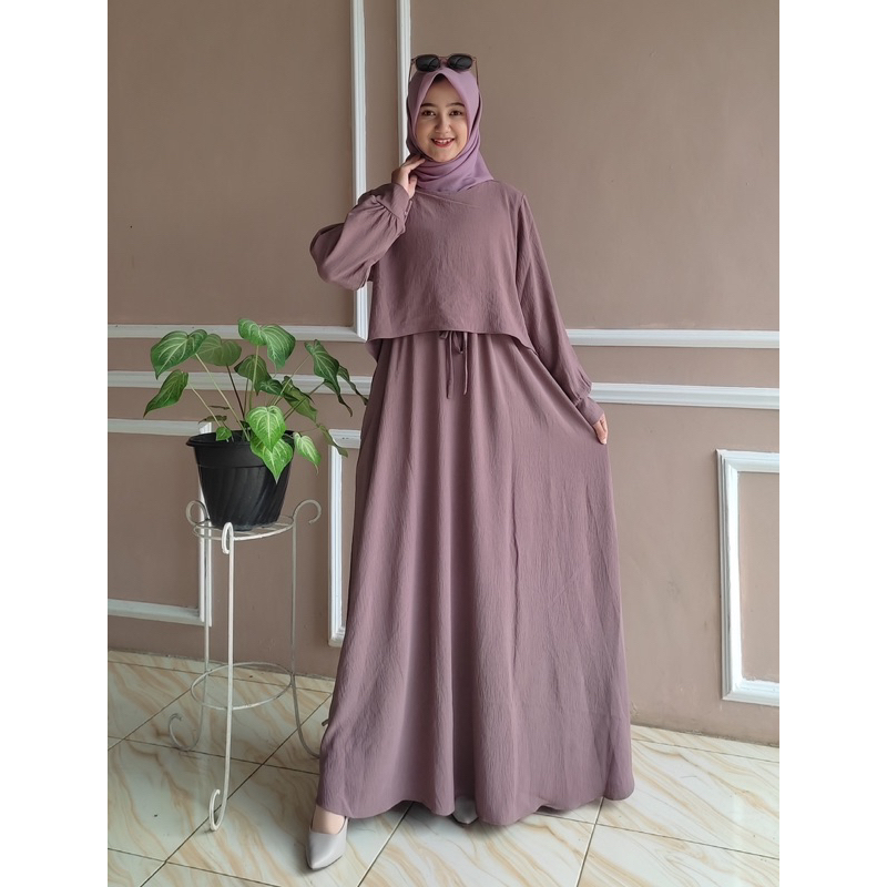 GAMIS CRINKLE AIRFLOW TERBARU / GAMIS TERMURAH/ CRINKLE AIRFLOW